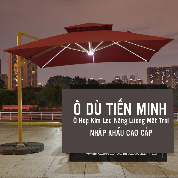 Ô LỆCH TÂM 3x3m HỢP KIM LED DẠNG THANH ĐẾ NHỰA